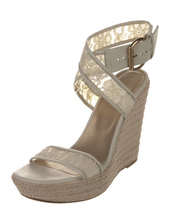 Stuart Weitzman Lace Lace Pattern Espadrilles