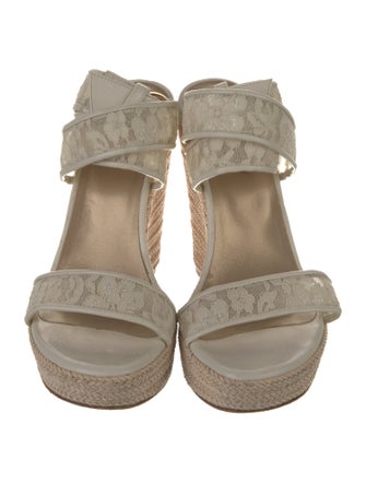 Stuart Weitzman Lace Lace Pattern Espadrilles