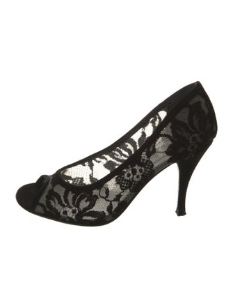 Stuart Weitzman Lace Lace Pattern Pumps