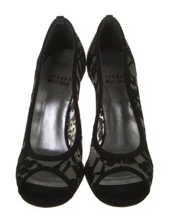 Stuart Weitzman Lace Lace Pattern Pumps