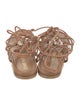 Stuart Weitzman Leather Beaded Accents Gladiator Sandals