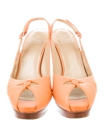 Stuart Weitzman Leather Slingback Pumps