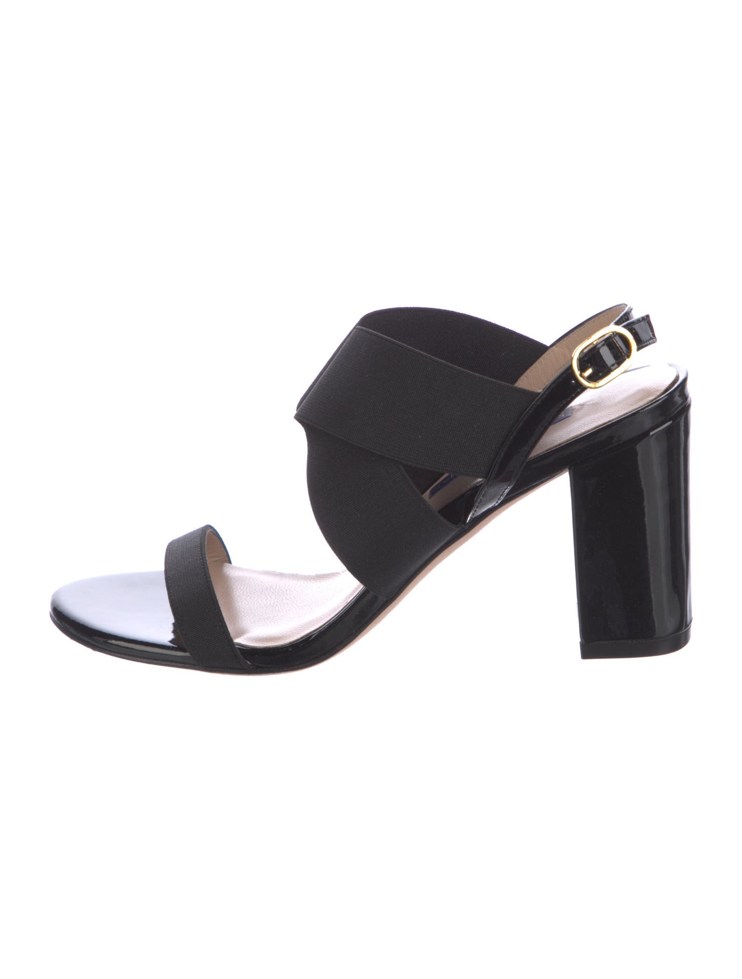 Stuart Weitzman Patent Leather Slingback Sandals