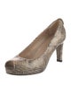 Stuart Weitzman Leather Animal Print Pumps