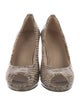 Stuart Weitzman Leather Animal Print Pumps