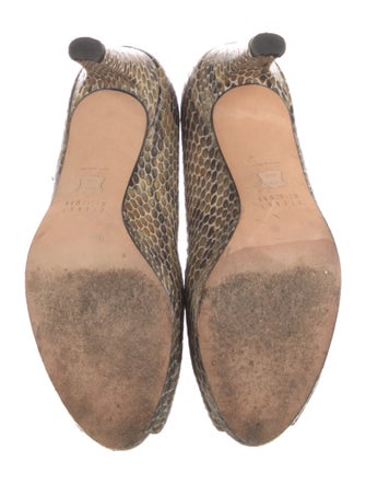 Stuart Weitzman Leather Animal Print Pumps