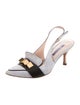 Stuart Weitzman Suede Colorblock Pattern Slingback Pumps
