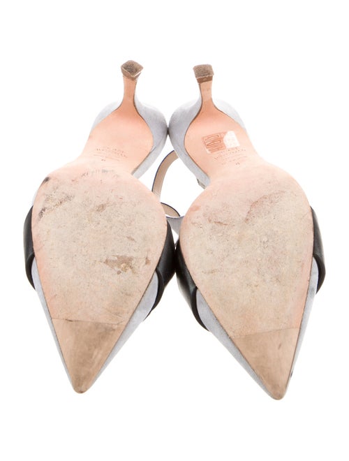 Stuart Weitzman Suede Colorblock Pattern Slingback Pumps