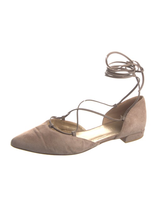 Stuart Weitzman Suede D'Orsay Flats