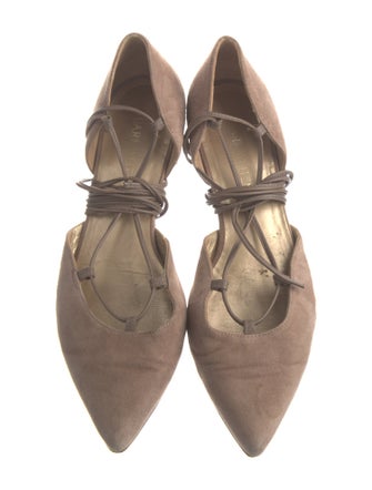 Stuart Weitzman Suede D'Orsay Flats