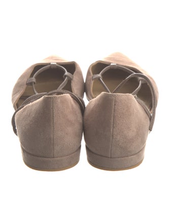 Stuart Weitzman Suede D'Orsay Flats