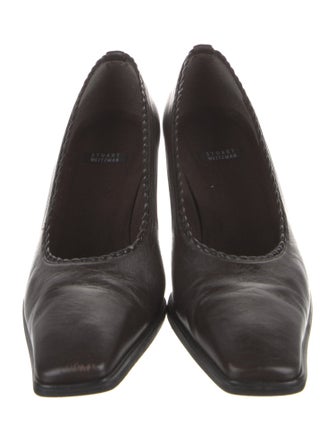 Stuart Weitzman Leather Braided Accents Pumps