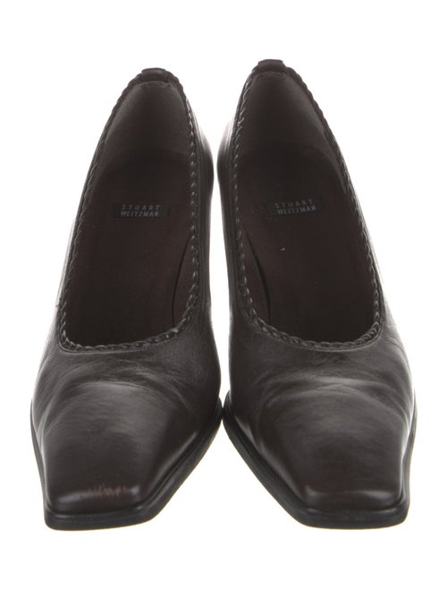 Stuart Weitzman Leather Braided Accents Pumps