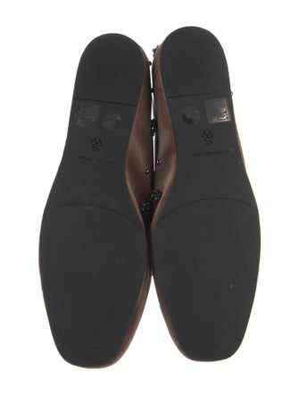 Stuart Weitzman Velvet Crystal Embellishments Loafers