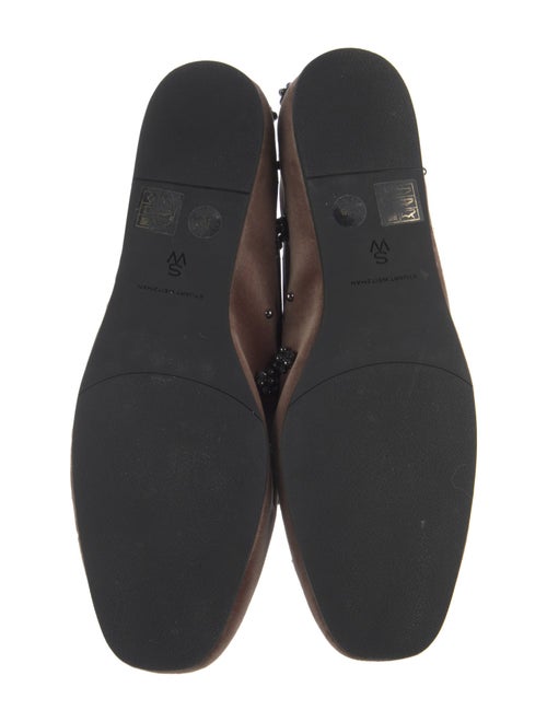 Stuart Weitzman Velvet Crystal Embellishments Loafers