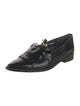 Stuart Weitzman Leather Tassel Accents Loafers