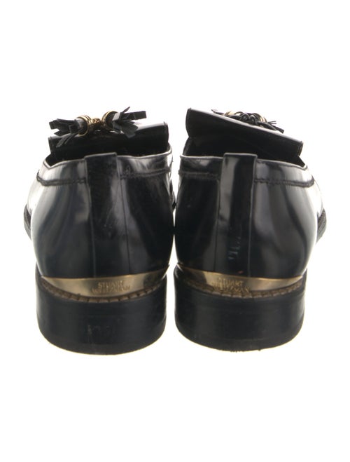 Stuart Weitzman Leather Tassel Accents Loafers