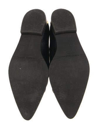 Stuart Weitzman Leather Tassel Accents Loafers