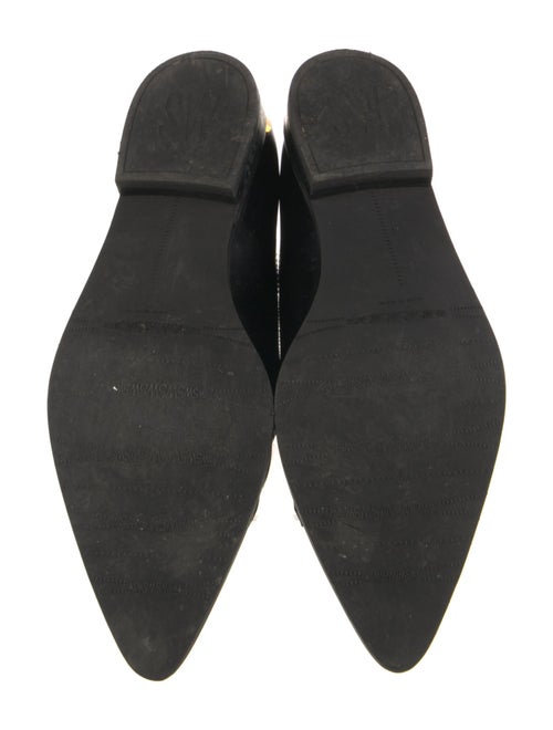 Stuart Weitzman Leather Tassel Accents Loafers