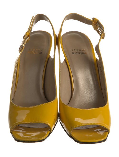 Stuart Weitzman Patent Leather Slingback Pumps