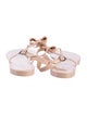 Stuart Weitzman Faux Pearl Accents Rubber T-Strap Sandals
