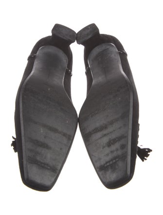 Stuart Weitzman Suede Tassel Accents Pumps