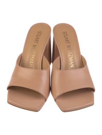 Stuart Weitzman Leather Slides