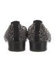 Stuart Weitzman Suede Crystal Embellishments Loafers