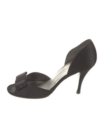 Stuart Weitzman Satin Bow Accents Sandals