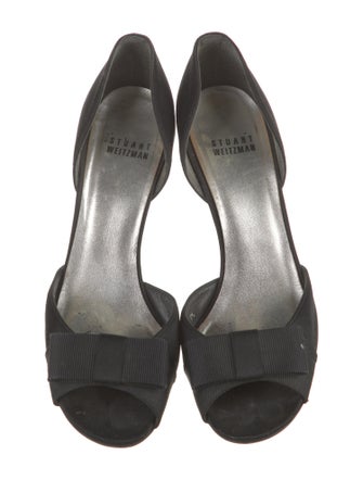 Stuart Weitzman Satin Bow Accents Sandals