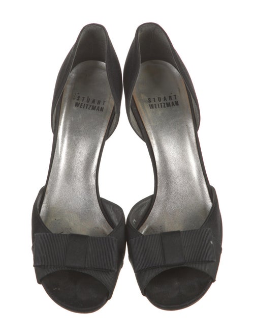 Stuart Weitzman Satin Bow Accents Sandals