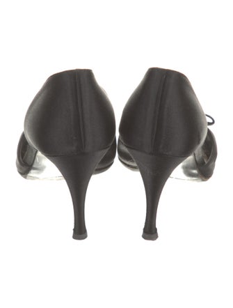 Stuart Weitzman Satin Bow Accents Sandals