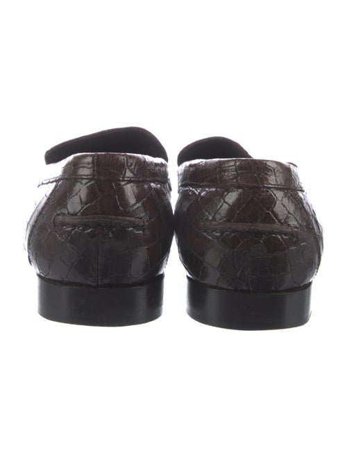 Stuart Weitzman Patent Leather Tassel Accents Loafers