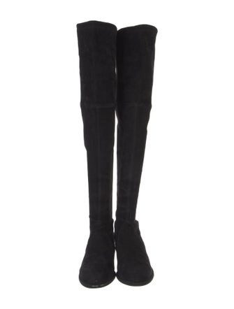 Stuart Weitzman Suede Lace-Up Boots