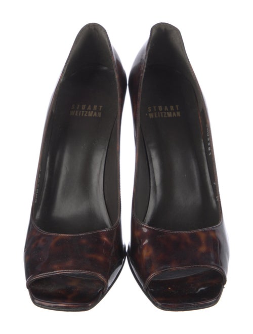 Stuart Weitzman Patent Leather Printed Pumps