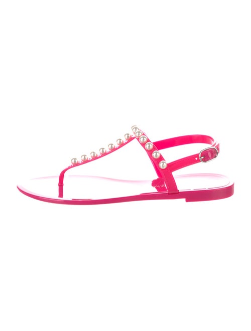 Stuart Weitzman Rubber T-Strap Sandals
