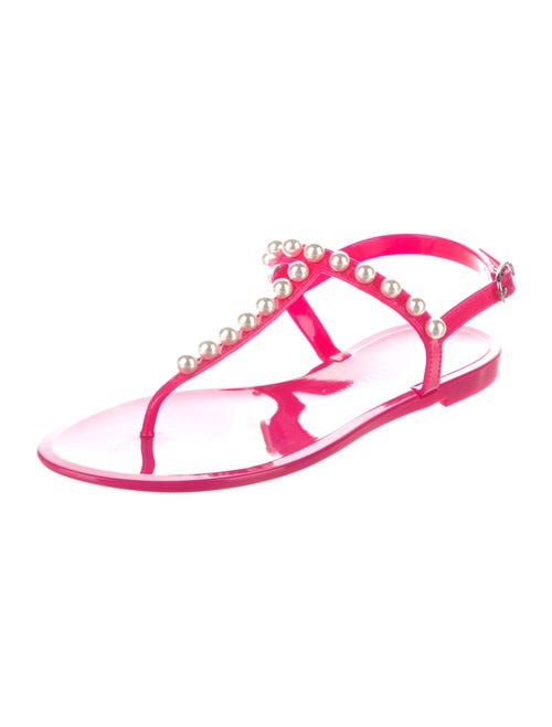Stuart Weitzman Rubber T-Strap Sandals