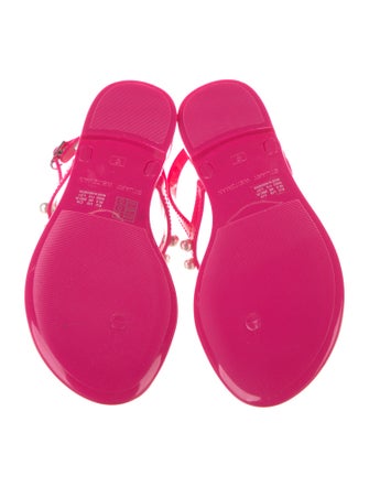 Stuart Weitzman Rubber T-Strap Sandals