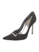 Stuart Weitzman Suede Crystal Embellishments Pumps