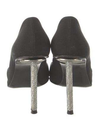 Stuart Weitzman Suede Crystal Embellishments Pumps