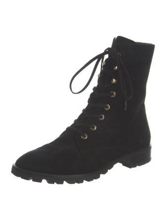 Stuart Weitzman Suede Combat Boots