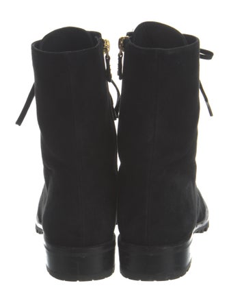 Stuart Weitzman Suede Combat Boots