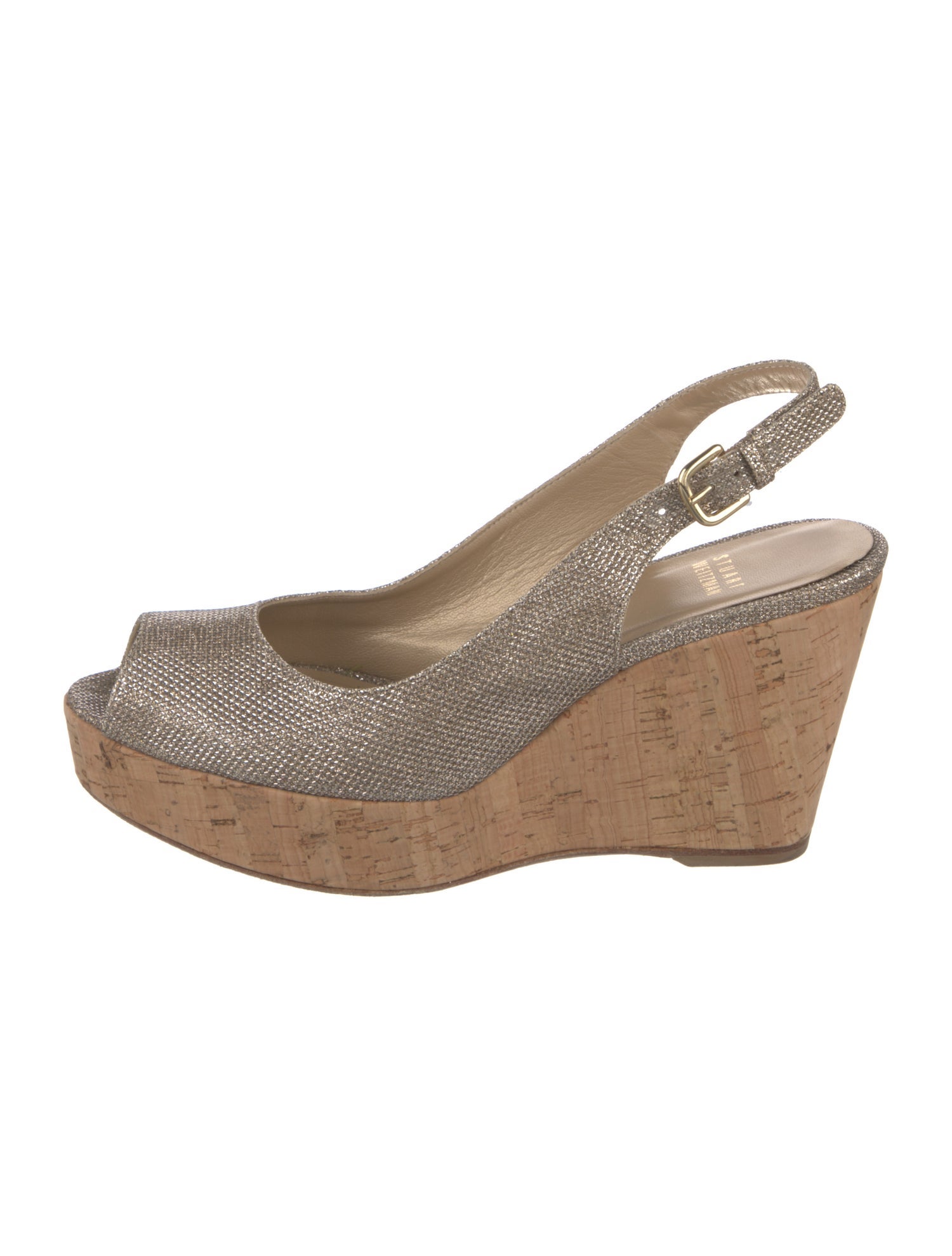 Stuart Weitzman Glitter Slingback Sandals