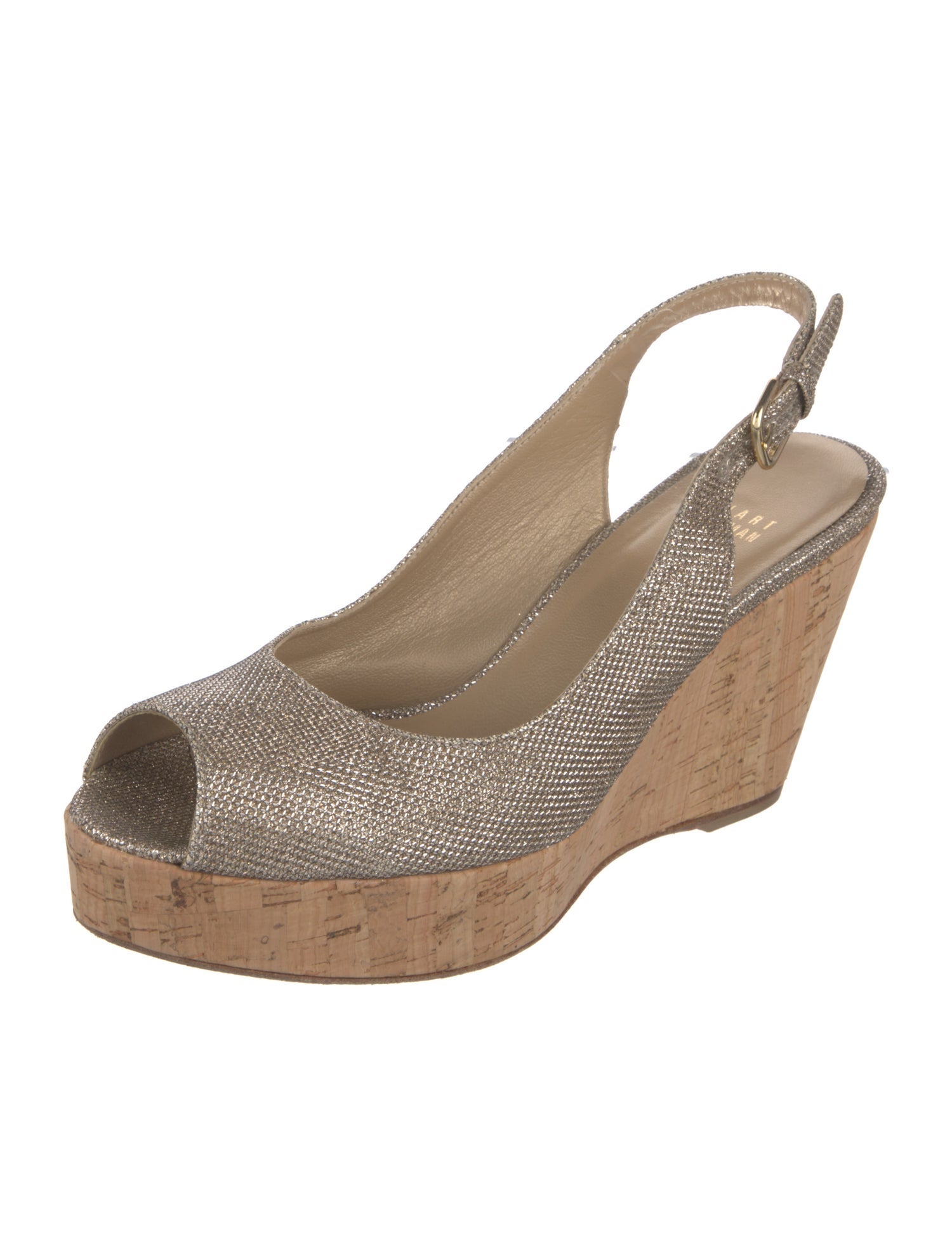 Stuart Weitzman Glitter Slingback Sandals