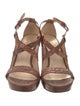 Stuart Weitzman Leather Printed Sandals