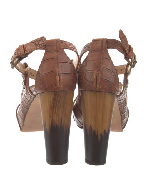 Stuart Weitzman Leather Printed Sandals