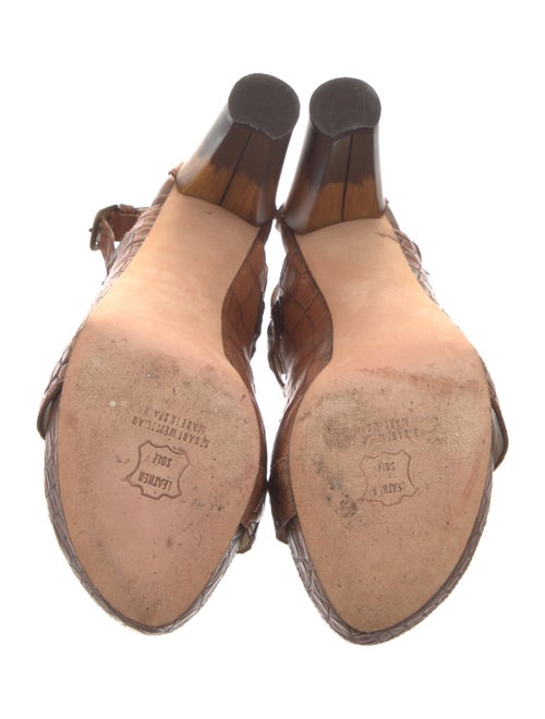 Stuart Weitzman Leather Printed Sandals