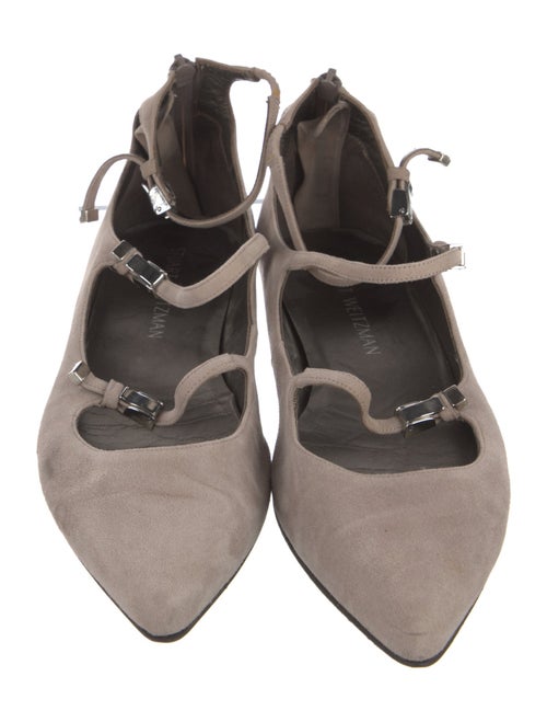 Stuart Weitzman Suede Mary Jane Flats