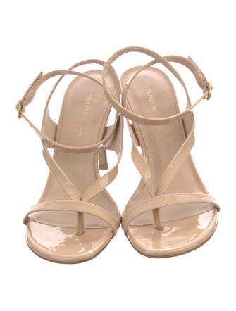 Stuart Weitzman Patent Leather Slingback Sandals