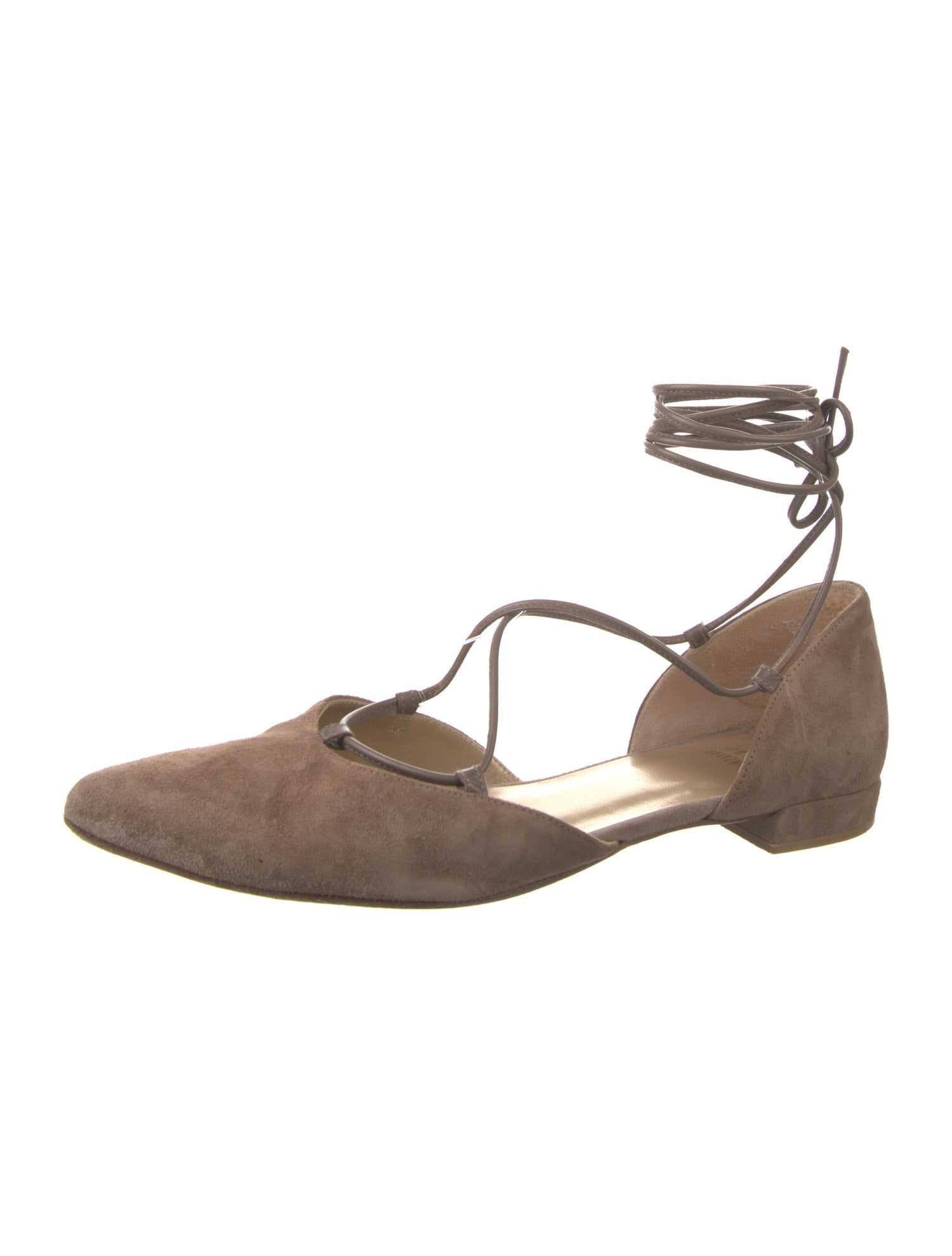 Stuart Weitzman Suede D'Orsay Flats
